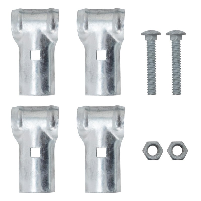 VIVIDA End Rail Clamps 1-5/8"" x 1-5/8"", Chain Link Fence Fittings, Panel T Clamps for 1-5/8"" OD Pipe, Galvanized Pipe T Connectors, Chain Link Fence Parts, 2 PCS - Image 1